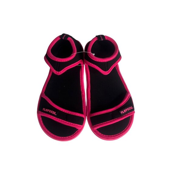 FlopEze Sandals Womens Size 5/6 Black Pink Light Active Waterproof Summer - Picture 3 of 8